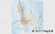 Shaded Relief 3D Map of Sanma, lighten