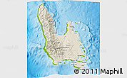 Shaded Relief 3D Map of Sanma, physical outside