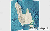 Shaded Relief 3D Map of Sanma, satellite outside