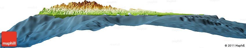 Physical Horizon Map of Sanma, darken