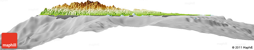 Physical Horizon Map of Sanma, desaturated