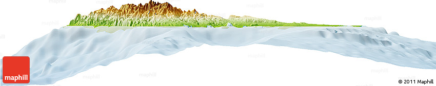 Physical Horizon Map of Sanma, lighten