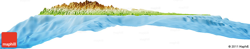 Physical Horizon Map of Sanma, single color outside