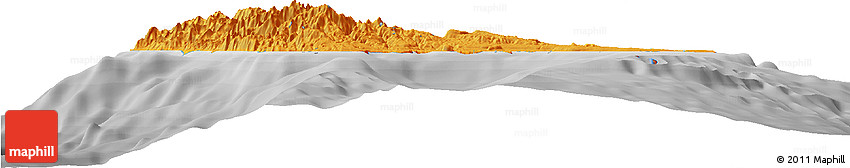Political Horizon Map of Sanma, desaturated