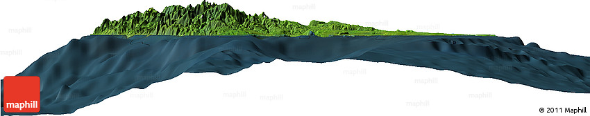 Satellite Horizon Map of Sanma, darken