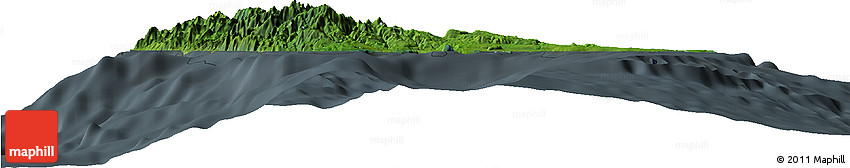 Satellite Horizon Map of Sanma, darken, semi-desaturated