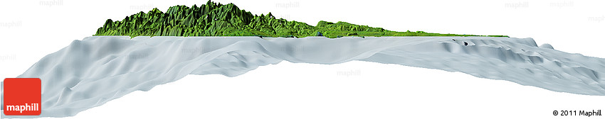 Satellite Horizon Map of Sanma, lighten