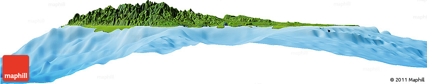 Satellite Horizon Map of Sanma, physical outside