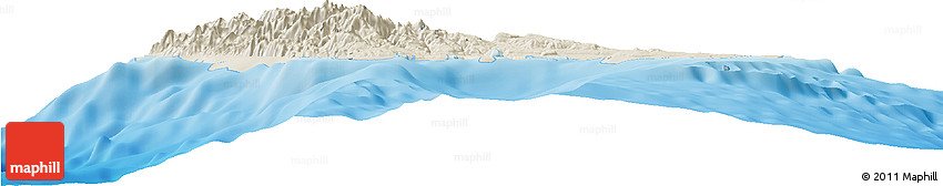 Shaded Relief Horizon Map of Sanma