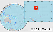 Gray Location Map of Sanma, within the entire country
