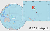 Gray Location Map of Sanma, highlighted country, within the entire country