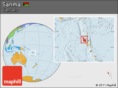 Political Location Map of Sanma