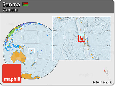 Political Location Map of Sanma