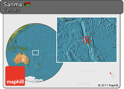 Satellite Location Map of Sanma