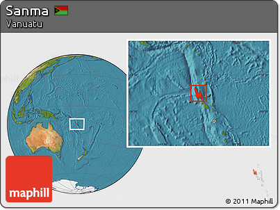Satellite Location Map of Sanma