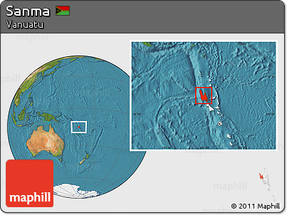 Satellite Location Map of Sanma, highlighted country