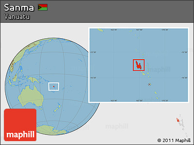 Savanna Style Location Map of Sanma
