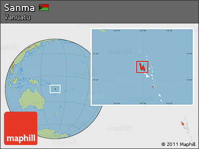 Savanna Style Location Map of Sanma, highlighted country