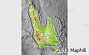Physical Map of Sanma, darken, desaturated