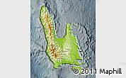 Physical Map of Sanma, darken, semi-desaturated