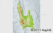 Physical Map of Sanma, lighten, semi-desaturated
