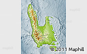 Physical Map of Sanma, semi-desaturated