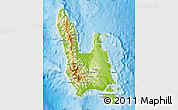 Physical Map of Sanma, shaded relief outside