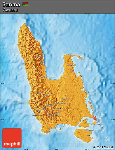 Political Map of Sanma, single color outside