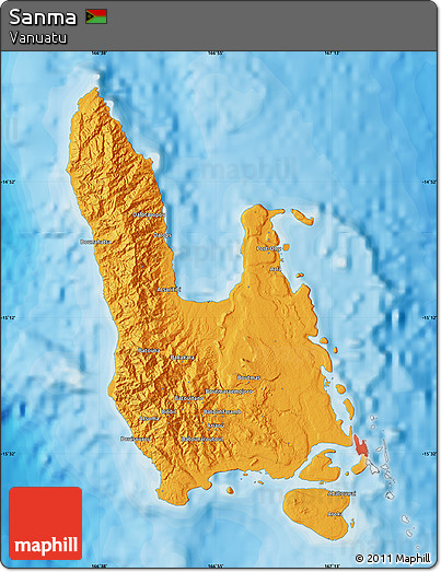 Political Map of Sanma, single color outside