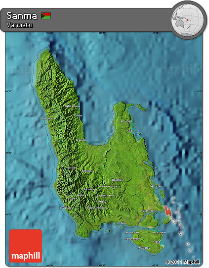 Satellite Map of Sanma