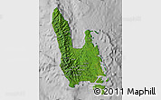Satellite Map of Sanma, lighten, desaturated