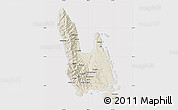 Shaded Relief Map of Sanma, cropped outside