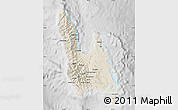 Shaded Relief Map of Sanma, lighten, desaturated