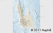 Shaded Relief Map of Sanma, lighten