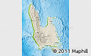 Shaded Relief Map of Sanma, physical outside
