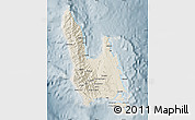 Shaded Relief Map of Sanma, semi-desaturated