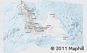 Gray Panoramic Map of Sanma, single color outside