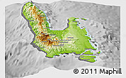 Physical Panoramic Map of Sanma, desaturated