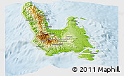 Physical Panoramic Map of Sanma, lighten