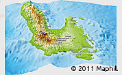 Physical Panoramic Map of Sanma