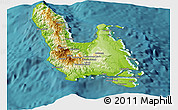 Physical Panoramic Map of Sanma, satellite outside