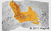 Political Panoramic Map of Sanma, desaturated