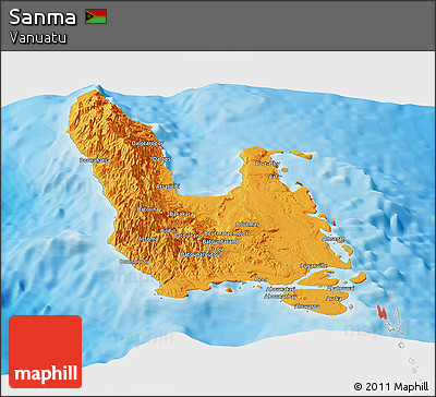 Political Panoramic Map of Sanma