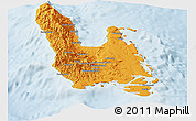 Political Panoramic Map of Sanma, lighten