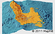 Political Panoramic Map of Sanma, satellite outside