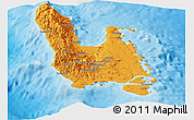 Political Panoramic Map of Sanma, single color outside