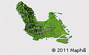 Satellite Panoramic Map of Sanma, cropped outside