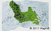 Satellite Panoramic Map of Sanma, lighten