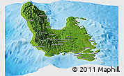 Satellite Panoramic Map of Sanma, physical outside