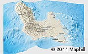 Shaded Relief Panoramic Map of Sanma